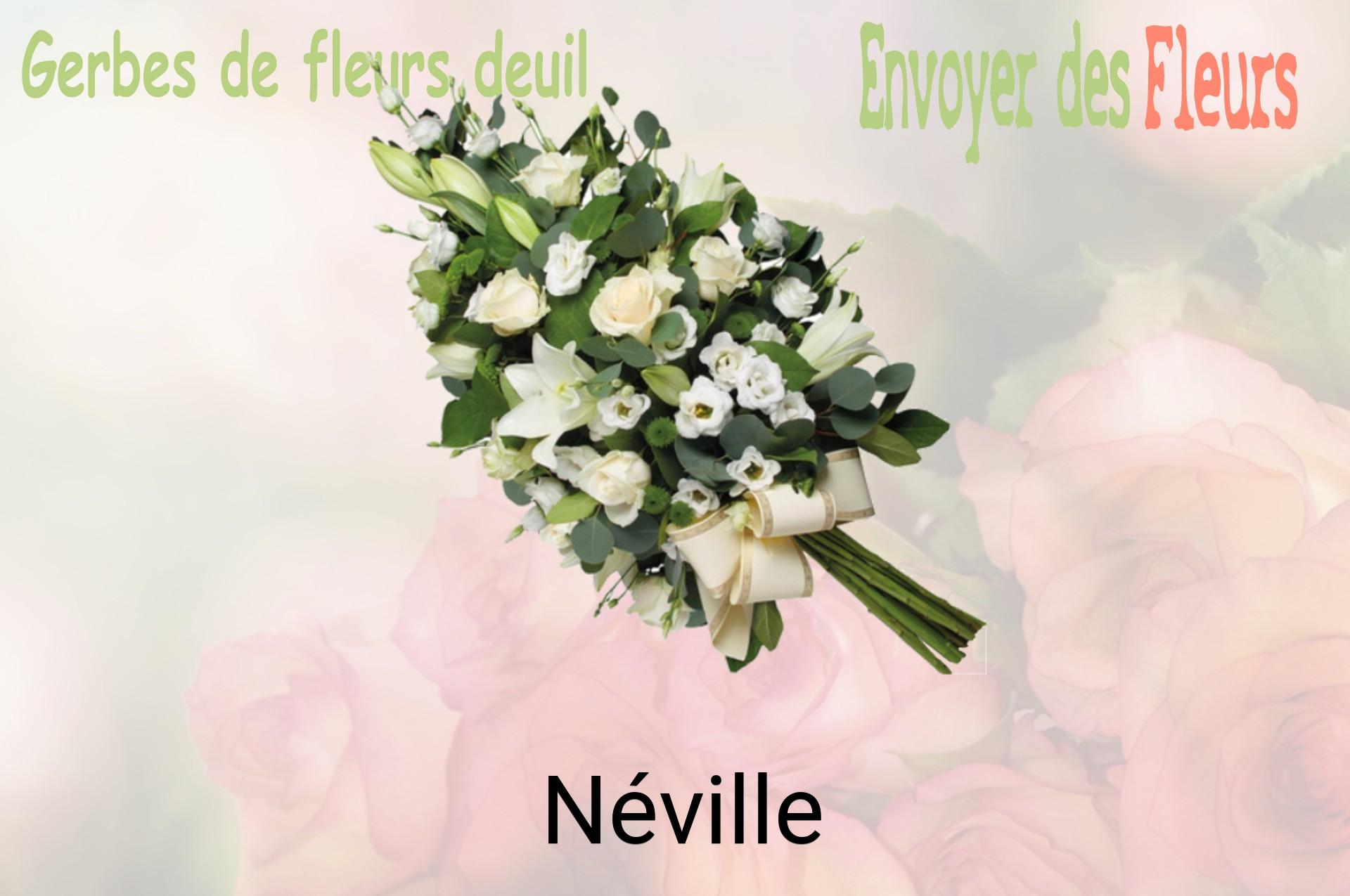 Gerbe de fleurs de deuil livrée à Néville